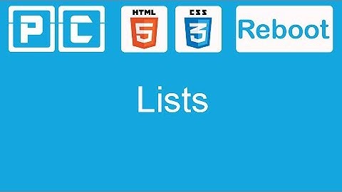 HTML5 and CSS3 beginners tutorial 5 - lists