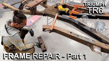 TR6 - Rotten Frame Repair - part1 - Trailing Arm Support