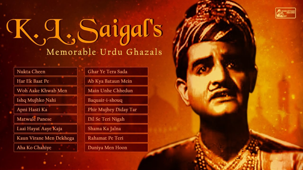 Superhit Ghazals Of KL Saigal  Old Urdu Ghazals Collection  Kundan Lal Saigal Songs  Ghalib