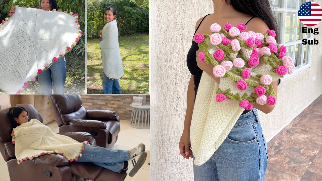 MANTA ramo a crochet ❤️El tejido más famoso de 2025 💐amigable para PRINCIPIANTES