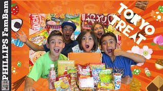 JAPANESE FOOD TASTE TEST | TOKYO TREAT UNBOXING JAPANESE SNACKS | PHILLIPS FamBam Taste Test