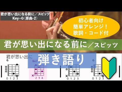 君が思い出になる前に ／ スピッツ【歌詞＆コード付】【アコギ弾き語りカバー】（初心者向け簡単コードアレンジ）