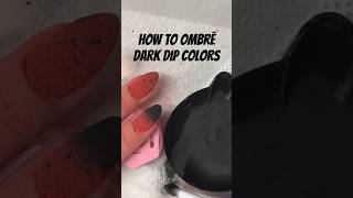 HOW TO DIP NAILS: Ombre Dark Colors #nailtutorial #nailsart #ombre