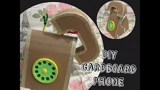Diy cardboard Rotary phone for kids | HappyBankyCraftymom