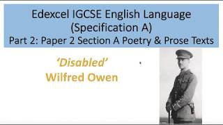 Analysis of 'Disabled' by Wilfred Owen