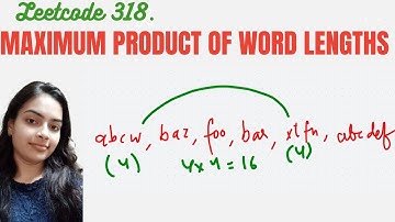 Leetcode 318. Maximum Product of Word Lengths