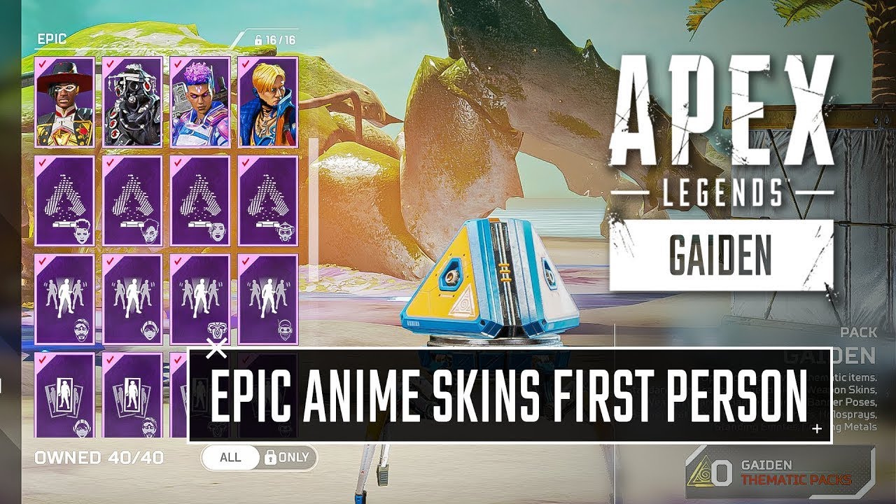 Гайден -  Все Эпические Скины от первого лица | Gaiden Anime Event Epic Skins First Person Showcase