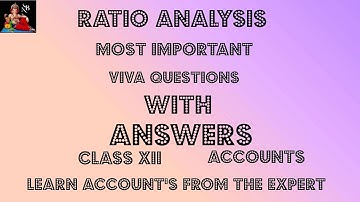 Ratio Analysis Most Important VIVA QUESTIONS with ANSWERS #account #xiith #neterbalaacademy