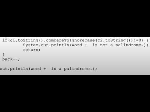 JAVA || Assignment: Write a program to find a given string is palindrome or not.