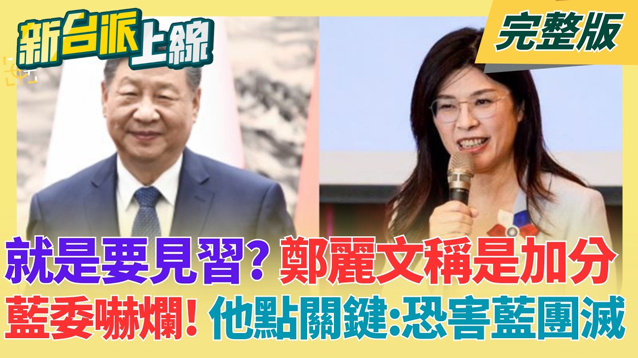 鄭麗文恐害國民黨團滅！王瑞德點關鍵：別以為我在危言聳聽！鄭麗文稱「鄭習會」對選舉大加分..藍委嚇爛：哪來的自信？｜李正皓主持｜【新台派上線 完整版】20260225｜三立新聞台