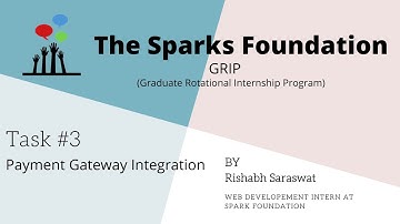 Task #3 Payment Gateway Integration | GRIP June 2021 | Web Development Intern at Spark Foundation