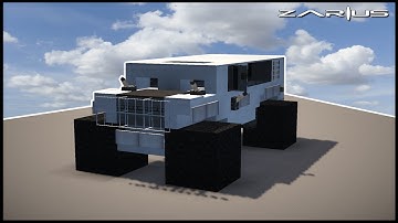 ★ Minecraft Vehicle Tutorial - How to Build : MONSTER TRUCK HUMMER.