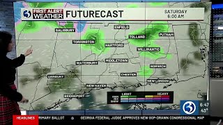 Technical Discussion: Mostly cloudy, with a few more showers today. Looking brighter for the week...