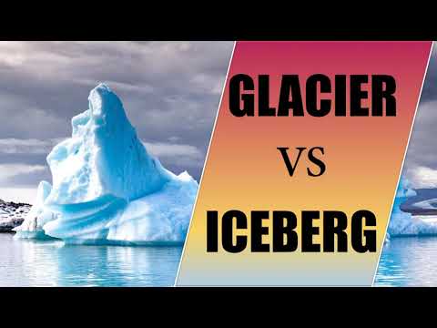 GLACIER VS ICEBERG | DIFFERENCE BETWEEN GLACIER AND ICEBERG | MEANING | LOCATION | EXPOSURE | SIZES