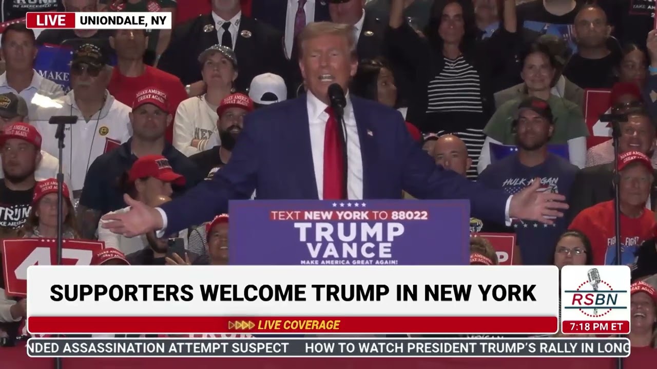 FULL SPEECH: President Trump Holds a Rally in Uniondale, New York - 9/18/24
