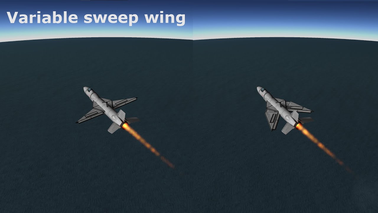 KSP Variable sweep wing jet (stock) YouTube