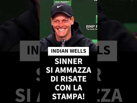Video INDIAN WELLS SINNER SI AMMAZZA DI RISATE CON LA STAMPA! #indianwells2026 #sinner #alcaraz #tennis