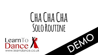 Cha Cha Cha Solo Routine Demo - Scratch My Back by Particle House - April 2020 Cha Cha dance lesson