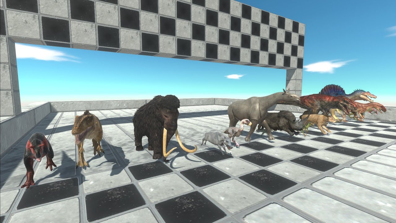 Prehistoric Mammals & Carnivore Dinosaurs Speed Race - Animal Revolt Battle Simulator