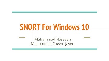 Snort For Windows 10