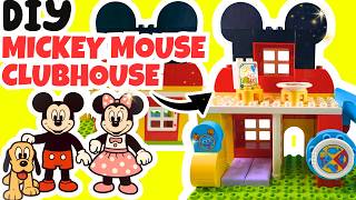 Disney Junior Mickey Mouse Clubhouse Toys Diy Clubhouse Playset Build With Mickey, Minnie, Pluto