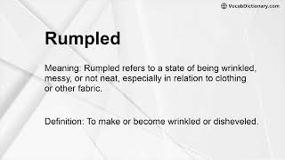 Rumpled Meaning