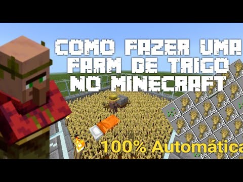 TUTORIAL DE COMO FAZER UMA FARM DE TRIGO AUTOMATICA NO MINECRAFT ( mcpe ...