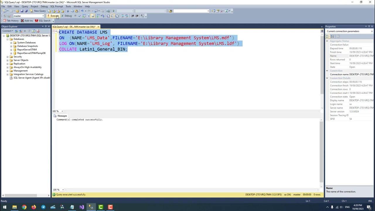 1-Create Library Management System Database in SQL Server - YouTube