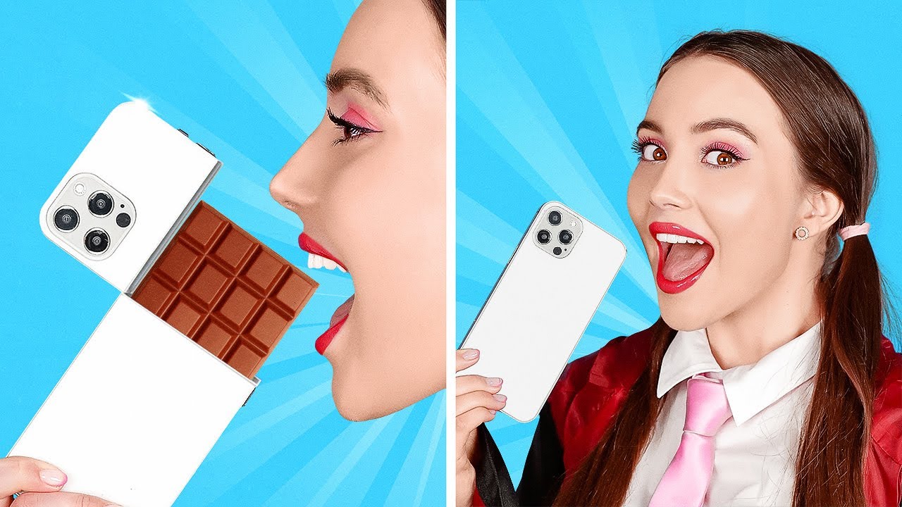 كيف تتناول الطعام خلسة أينما ذهبت || حيل رائعة تصنعها بنفسك في الفصل والنادي والسينما