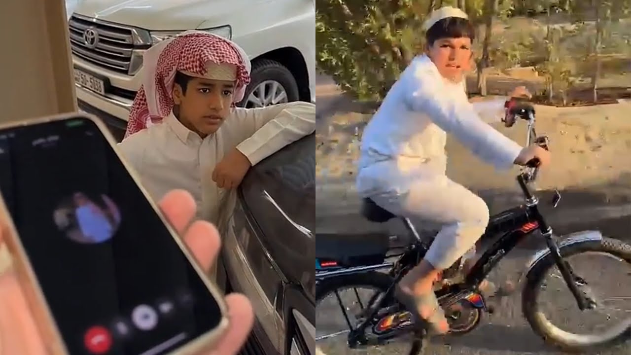 قزيع سرق سيكل احمد 😂 #فراج_قزيع_السهلي سنابات فراج قزيع السهلي