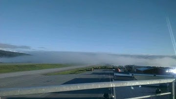 Fog at Evenes airport(Time lapse)