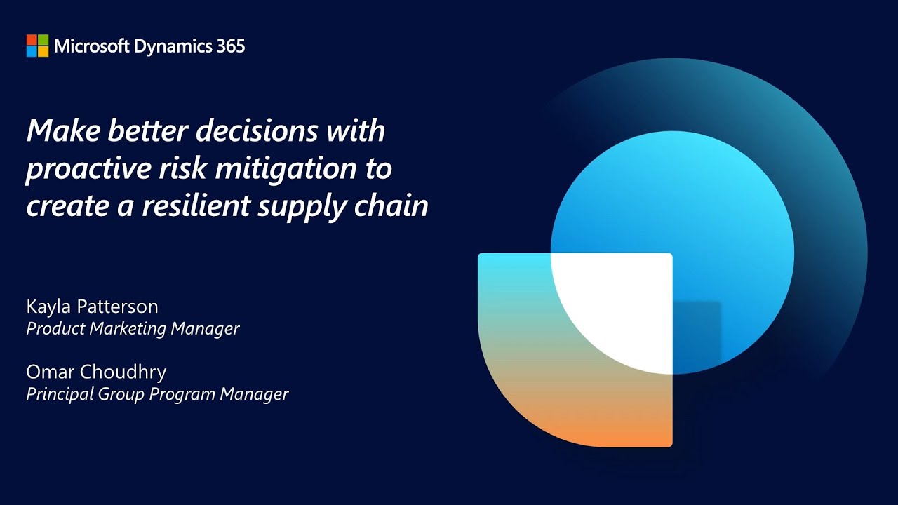 Make better decisions with proactive risk mitigation to create a resilient supply chain | OD160