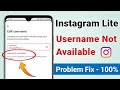 How To Fix Instagram Lite Username Not Available Problem