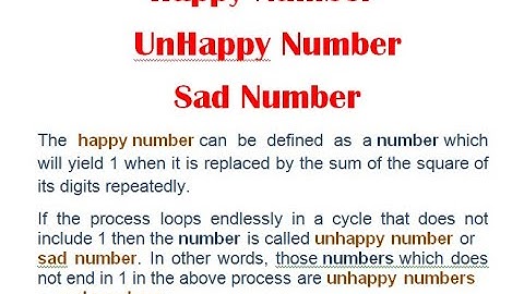 Number System| Happy Number or UnHappy Number or Sad number using java concept with full explanation