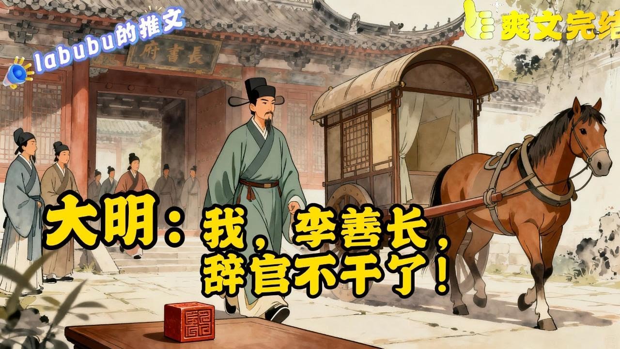 完结《大明》一觉醒来，穿越成为了大明洪武年间的宰相，李善长。李善长心里很慌。幸好这时李善长激活了农场主系统。于是，李善长直接辞官不干了。 想要噶我？拜拜了您嘞！ 老子回乡种田去了。#历史#明朝#脑洞