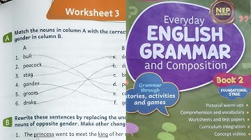 Class-2nd #worksheet-3(Everyday English grammar and composition)#english #video #solution #everyday