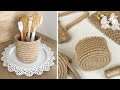 DIY КОРЗИНА из ДЖУТА/ вязание идеального круга / СУПЕР узор для обвязки