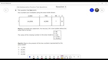 FSA Math Practice Test Session 1 #6