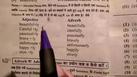 Use of"Adverb Or Adverbial Phrase"To Make Simple sentence,for intermediate classes(synthesis)