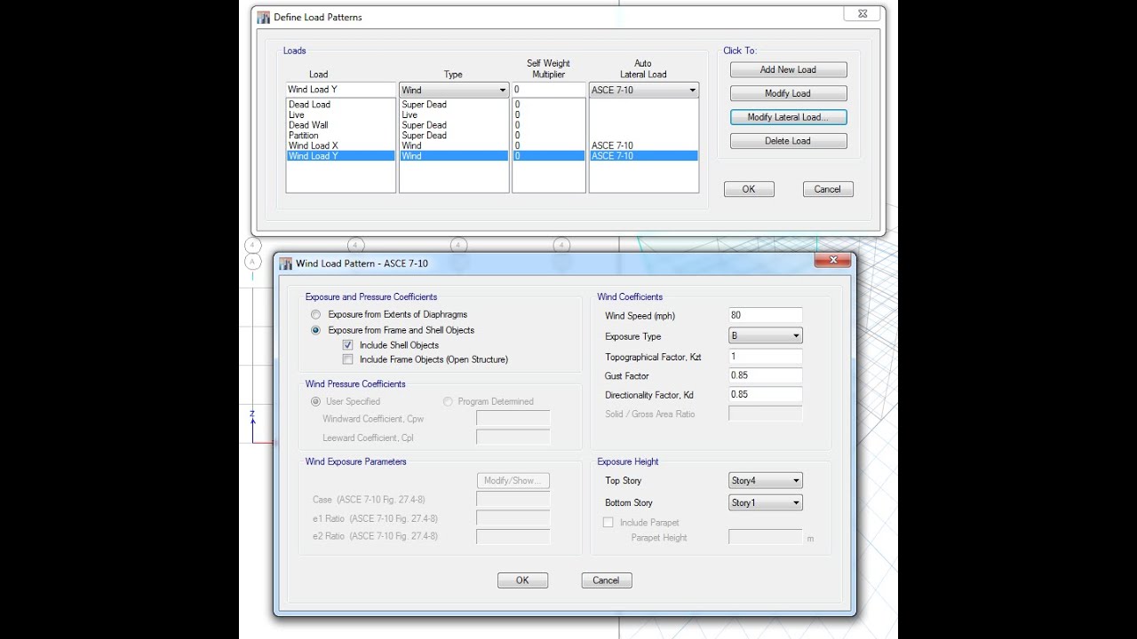 ETABSDefine Load Parttern and Load Combination YouTube