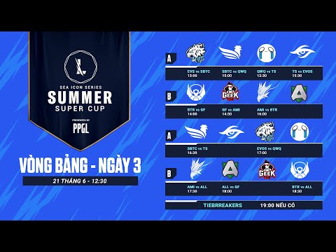 ICON SERIES SEA - SUMMER SUPER CUP - VÒNG BẢNG NGÀY 3 (21/06)