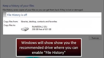 Windows 8.1 File History - Backup & Restore Files