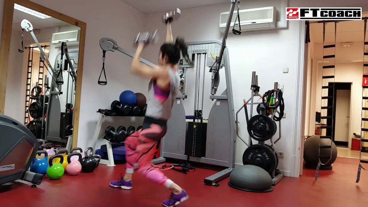 Waiters Front Lunge with CL Overhead Press fitland