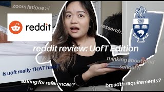 reddit Q&A: UofT Edition