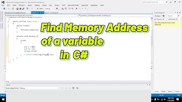 how to find the memory address of a variable in c# | get the memory address of a variable in c#