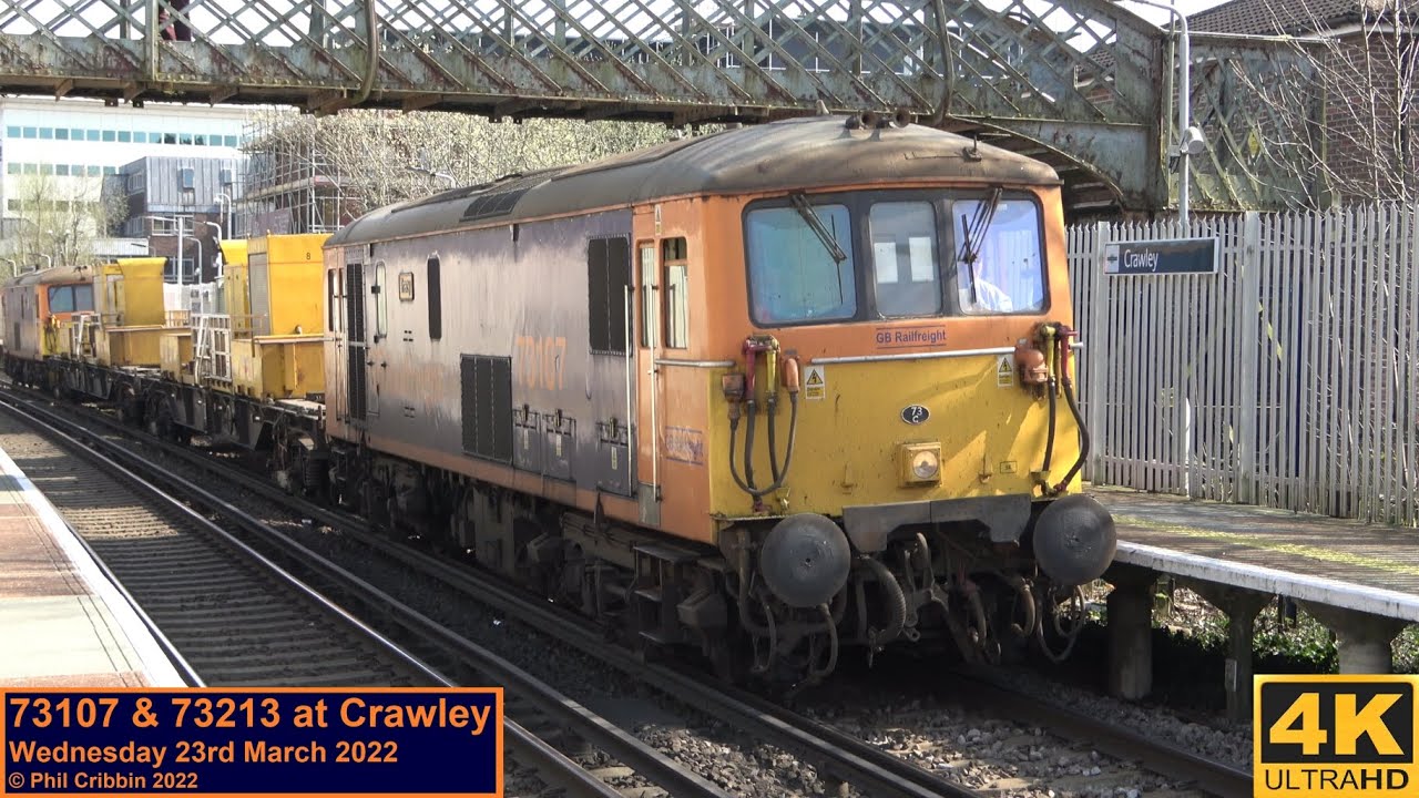 73107 & 73213 at Crawley - 23rd March 2022 - YouTube