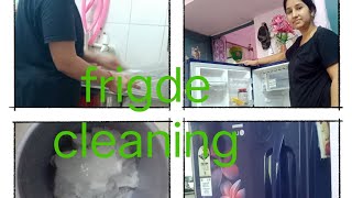 फ्रिज की हो गई सफाईऔर कितना सारा बर्फ 💨 निकला 😮 fridge cleaning video