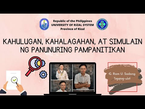 FIL 204 | KAHULUGAN, KAHALAGAHAN, KATANGIAN (Kritiko) AT SIMULAIN NG PANUNURING PAMPANITIKAN