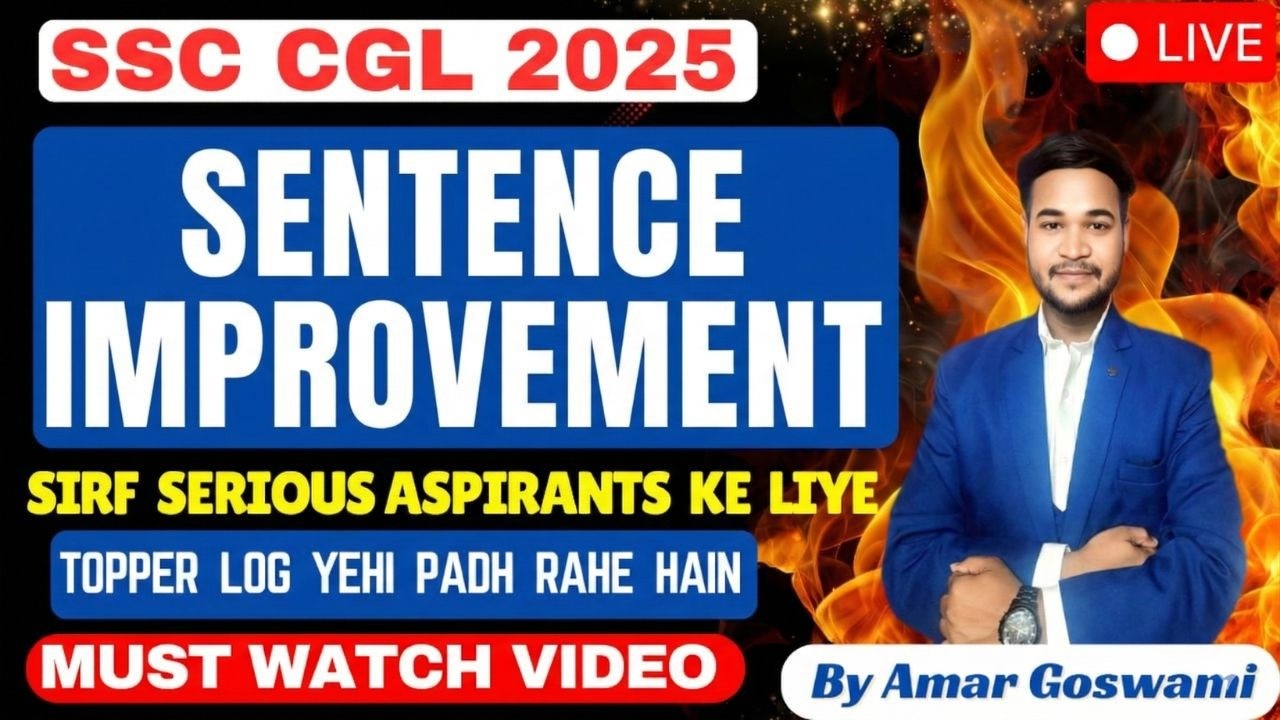 Sentence Improvement Asked in SSC CGL 2025 | Eduquity Pattern | SSC ...
