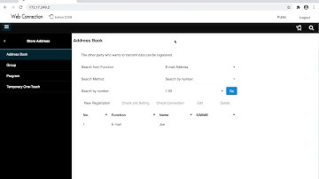 How to register email addresses using the web interface - Konica Minolta